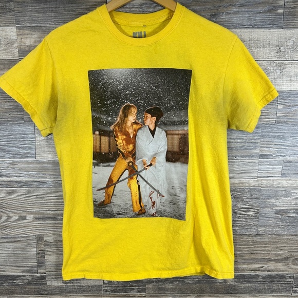 KILL BILL YELLOW T Shirt M Vintage - Picture 1 of 7